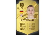 Klosterman's card rating in FIFA 23 (image via EA Sports)